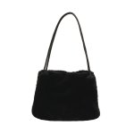 画像5: Woman's  eco fur plush handbag shopping bag  square handbag　スクエア フェイク エコファートート　ショルダーハンドバック (5)