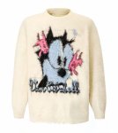画像1: Unisex Felix the Cat knitted sweater  Pullover  男女兼用 フィリックス・ザ・キャットラウンドネック編み込みセータープルオーバー (1)