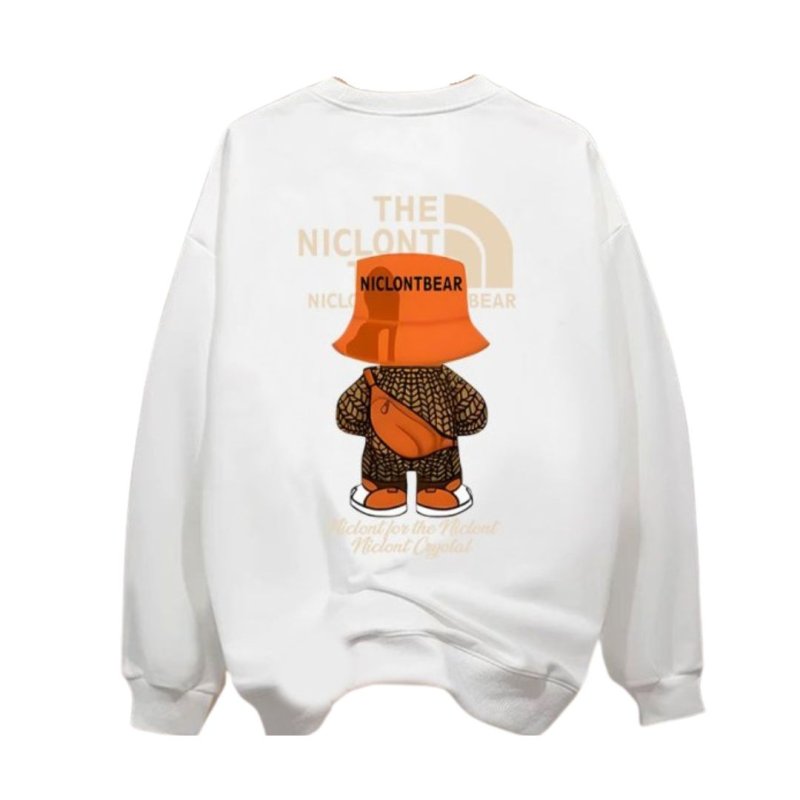 画像3: Unisex THE NICLONT x Bear Print round neck sweatshirt  Pullover  男女兼用 ラウンドネックTHE NICLONT×ベアプリントプリント スウェット トレーナー プルオーバー (3)