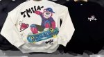 画像4: Unisex Bear Skateboard Graphic Print round neck sweatshirt  Pullover  男女兼用 ラウンドネックベアスケートボードグラフィック プリント スウェット トレーナー プルオーバー (4)
