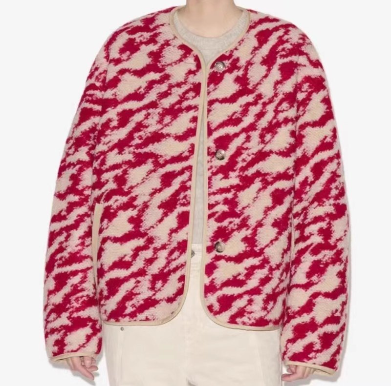 画像8: Polar fleece reversible round neck wool jacket　ポーラーフリースリバーシブルラウンドネックウールスジャケットコート (8)