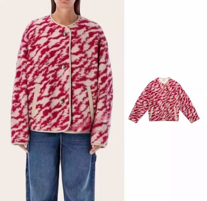 画像9: Polar fleece reversible round neck wool jacket　ポーラーフリースリバーシブルラウンドネックウールスジャケットコート (9)