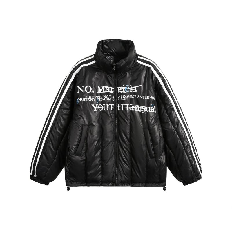 画像5: Reversible Mickey Mouse check pattern down jacket　ユニセックス 男女兼用 リバーシブルミッキーマウスワンポイントチェック柄 ダウンジャケットジャンパー スタジャン  (5)