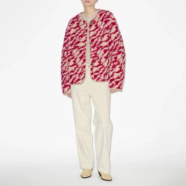 画像2: Polar fleece reversible round neck wool jacket　ポーラーフリースリバーシブルラウンドネックウールスジャケットコート (2)