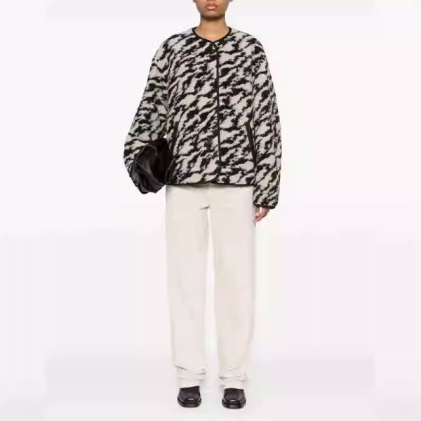 画像3: Polar fleece reversible round neck wool jacket　ポーラーフリースリバーシブルラウンドネックウールスジャケットコート (3)