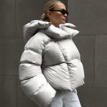 画像22: Personalized street short length hooded down jacket coat　 パーソナライズストリートショート丈 フード付ダウンジャケット　コート (22)