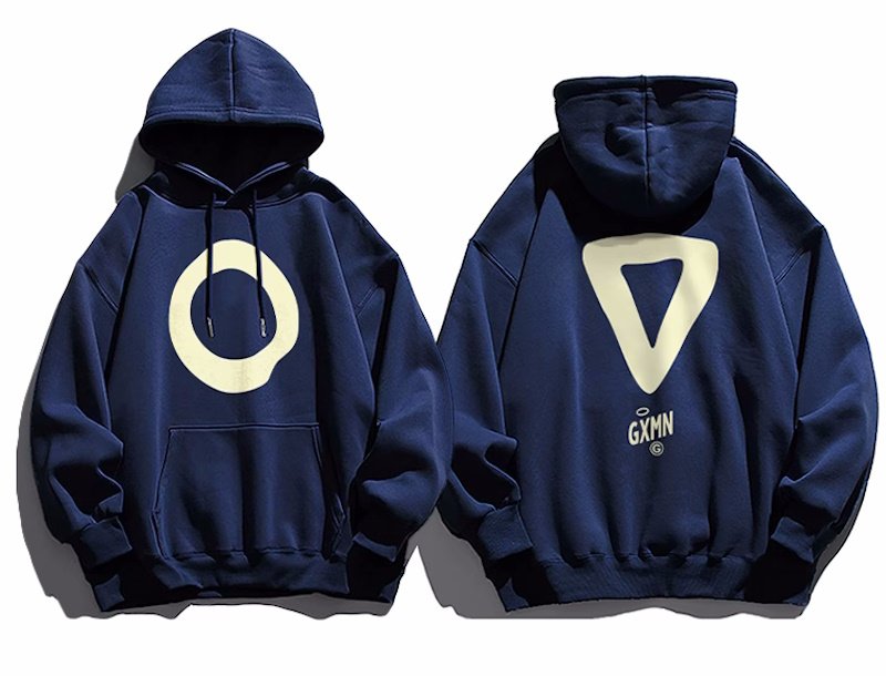 画像2: Circle and triangle print hoodie　ユニセックス男女兼用 サークル＆トライアングルプリント フーディパーカースウェットシャツ ジャケット (2)