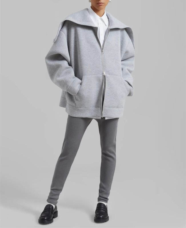 画像6: Zipper hood sweatshirt hoodie  ジッパーフード スウェット フーディーパーカーオーバーサイズ  (6)