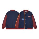画像2:  baseball uniform jumper  blouson ユニセックス 男女兼用ミントキャットコントラストカラースタジャンスタジアムジャンパー スタジャン MA-1 ボンバー  (2)