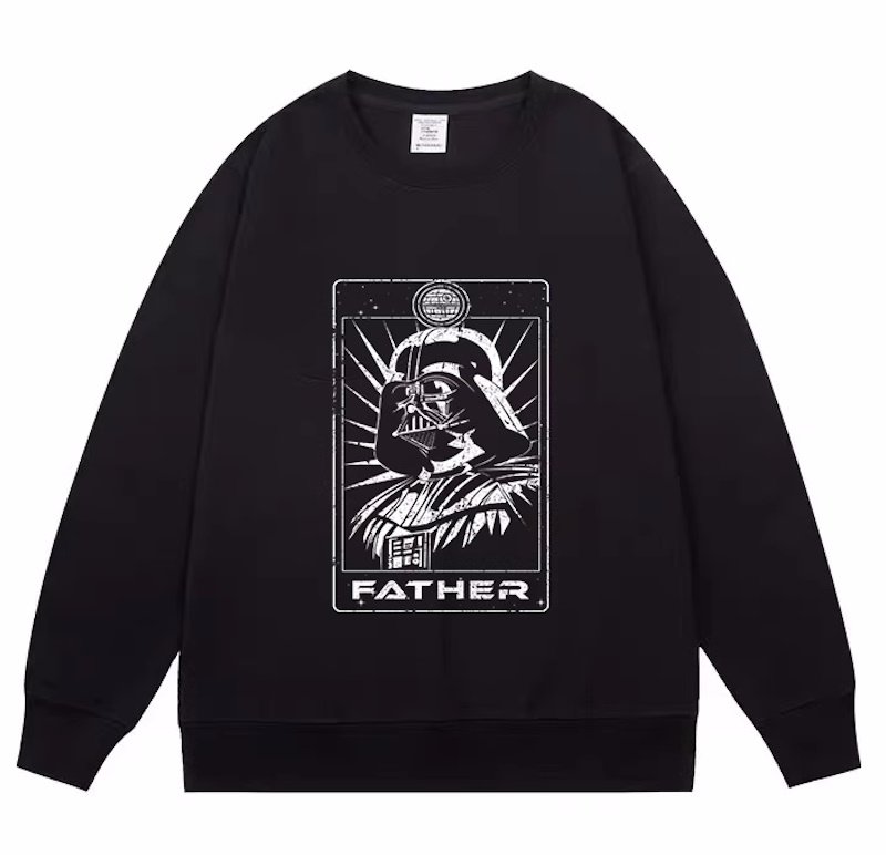 画像1: SALE セール Unisex Star Wars Darth Vader Print round neck sweatshirt   Pullover  男女兼用スターウォーズ ダースベイダー プリント ラウンドネック スウェット トレーナー プルオーバー (1)