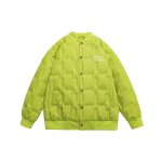 画像4: Unisex Quilted Print Logo Down Baseball Jacket Jumper stadium jacket baseball uniform  blouson ユニセックス 男女兼用ロゴキルティングダウンスタジアムジャンパー スタジャン MA-1 ボンバー  (4)