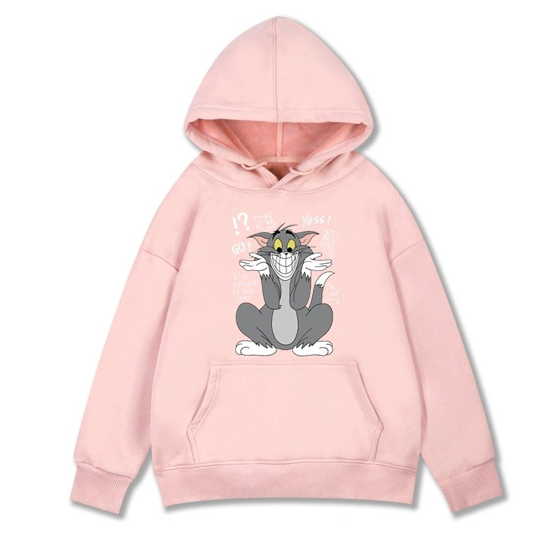 画像18: Unisex Angry Tom & Jerry Parker round neck hooded sweater ユニセックス男女兼用  トム と ジェリープリント フーディー パーカー スウェット トレーナー (18)