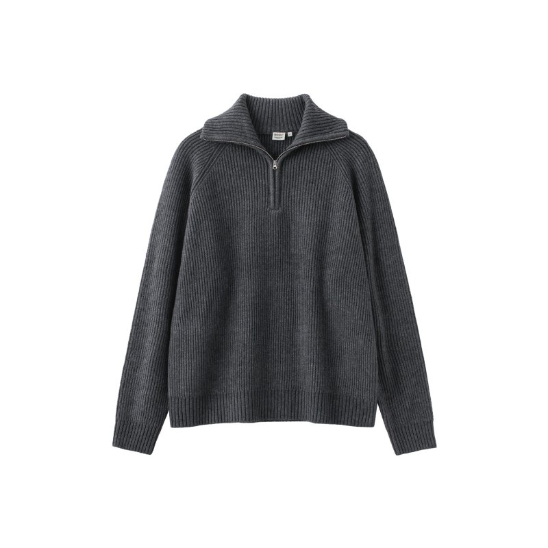 画像2: Unisex Zip-up sweater  Pullover  男女兼用 ジップアップセータープルオーバー (2)