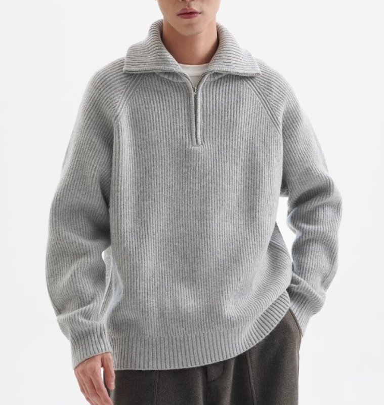 画像7: Unisex Zip-up sweater  Pullover  男女兼用 ジップアップセータープルオーバー (7)