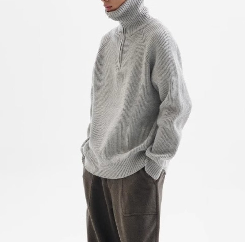 画像6: Unisex Zip-up sweater  Pullover  男女兼用 ジップアップセータープルオーバー (6)