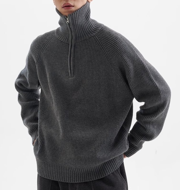 画像10: Unisex Zip-up sweater  Pullover  男女兼用 ジップアップセータープルオーバー (10)