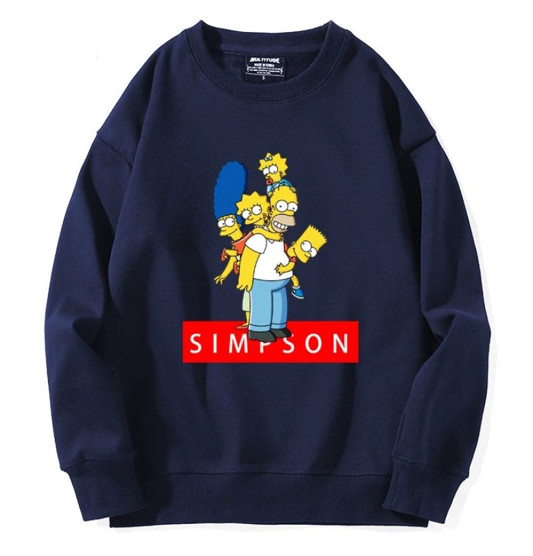 画像8: Unisex Simpson Simpsons Family Boxlogo Print Sweat Pullover 男女兼用 ラウンドネック シンプソン シンプソンズ ファミリー ボックスロゴプリント スウェット トレーナー プルオーバー (8)
