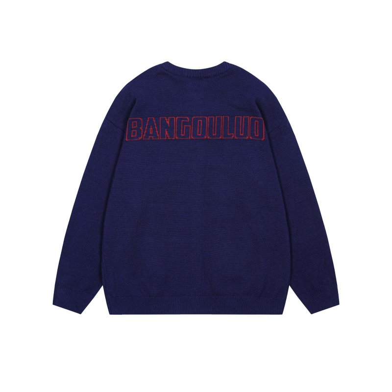 画像4: Unisex Puppy and letter jacquard cardigan sweater　ユニセックス男女兼用 パピー子犬＆レター文字カーディガンセーターセーターニット (4)