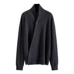 画像2: Unisex Simple deformed plain knit sweater cardigan ユニセックス男女兼用 シンプル 変形無地ニット セーターカーディガンニット (2)