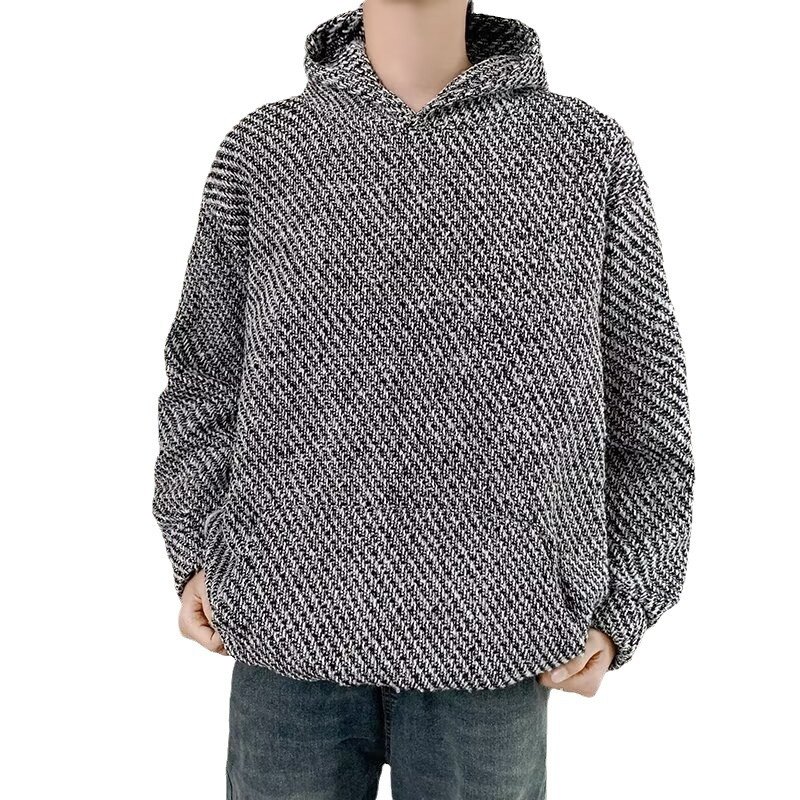 画像3: Tweed hoodie pullover sweatshirt　ユニセックス男女兼用ツイードフーディープルオーバースウェット (3)