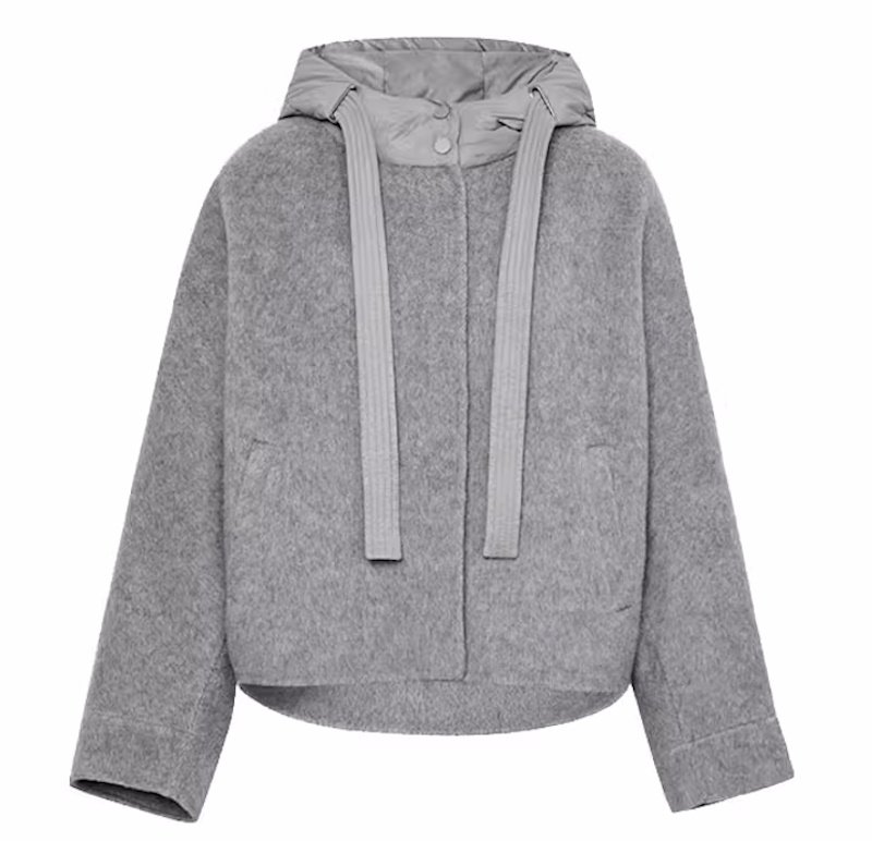 画像7: Hooded bat sleeve wool short coat   フードバットスリーブウールショート ジャケットコート (7)