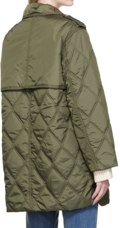 画像7:  Zip-up quilted mid-length coat　キルティングジップアップミドル丈コート ジャケット (7)