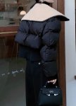 画像8: Wool collar short length down jacket coat 　ウール襟ショート丈ダウンジャケット　コート (8)