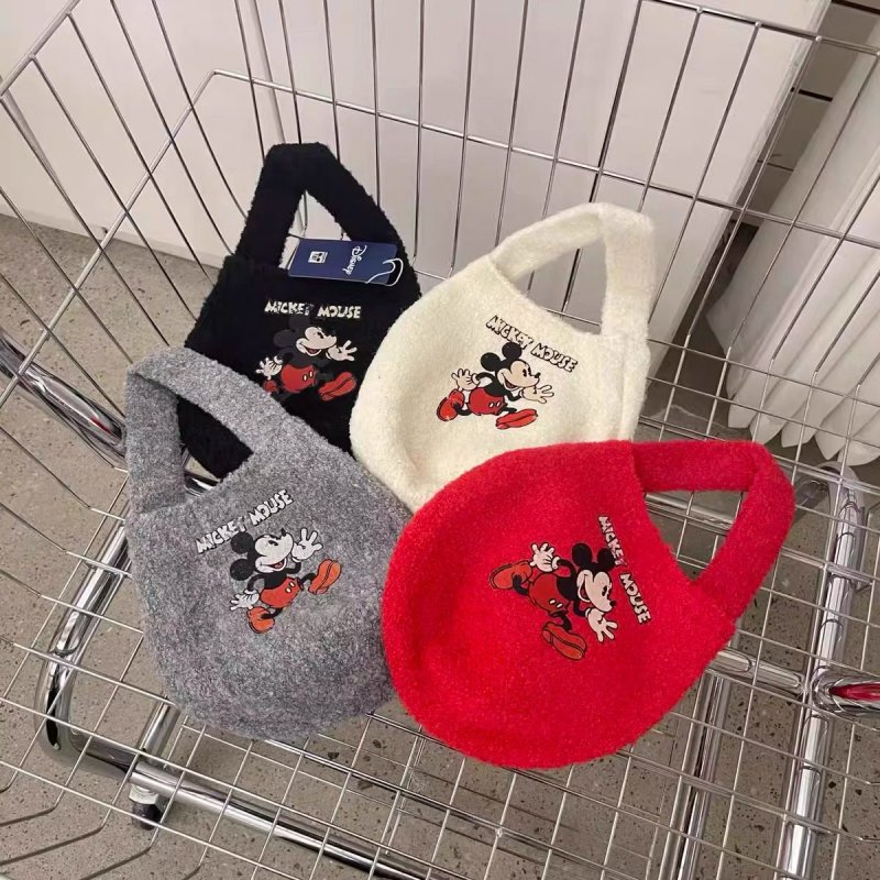 画像8: Mickey Mouse Print Wool Handheld Shoulder Crossbody Tote Bag handbag　ミッキーマウスプリントウールハンドヘルドショルダークロスボディトートバッグ (8)