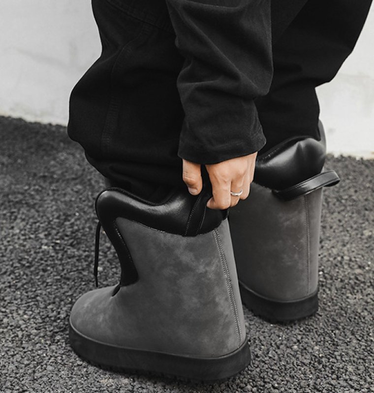 画像7: Rhubarb Big Head Lace-up High Cut Sneakers Boots ユニセックス男女兼用  厚底プラットフォームルバーブビッグヘッドレースアップハイカットスニーカーブーツ  (7)