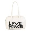 画像1: LOVE PEACE Paint Square Bag shoulder tote bag　男女兼用ユニセックスLOVE PEACE ペイントスクエアバッグショルダートートバッグ (1)