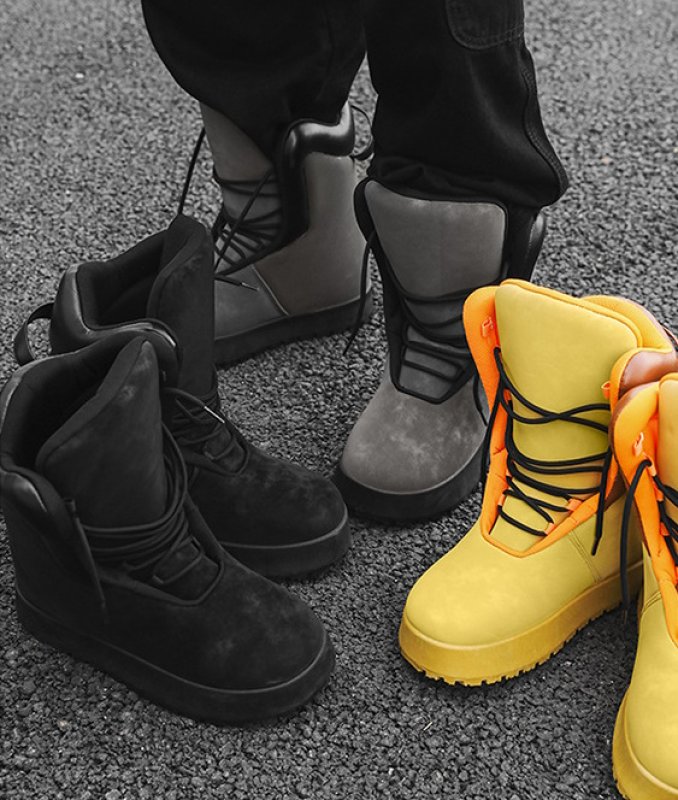 画像6: Rhubarb Big Head Lace-up High Cut Sneakers Boots ユニセックス男女兼用  厚底プラットフォームルバーブビッグヘッドレースアップハイカットスニーカーブーツ  (6)