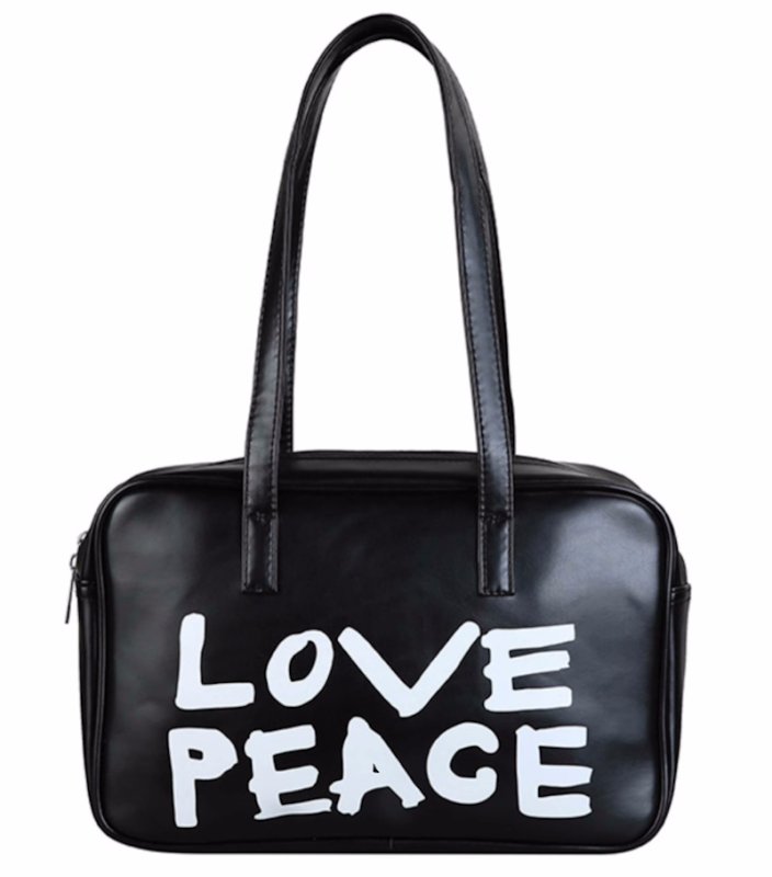 画像2: LOVE PEACE Paint Square Bag shoulder tote bag　男女兼用ユニセックスLOVE PEACE ペイントスクエアバッグショルダートートバッグ (2)