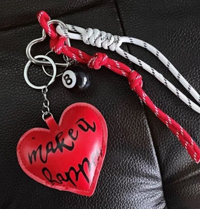 画像2: Bag Charm Keychain Toy Heart Carabiner　ハートチャーム キーフォルダーバックファッションチャーム (2)