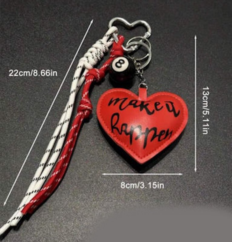 画像8: Bag Charm Keychain Toy Heart Carabiner　ハートチャーム キーフォルダーバックファッションチャーム (8)