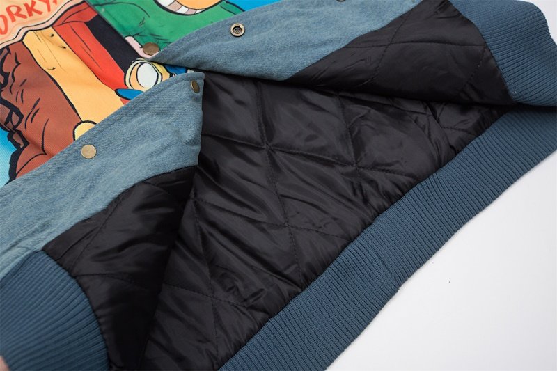 画像5: Bugs Bunny Lapel Cotton Denim Collar Stitch Jacket jacket bread coat acket blouson  ユニセックス 男女兼用バッグス・バニーラペルコットンデニムカラーステッチジャケット (5)