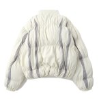 画像5: Pleated stripe squeezed down jacket coat acket blouson　 ユニセックス 男女兼用プリーツ絞りダウンジャケットコート (5)