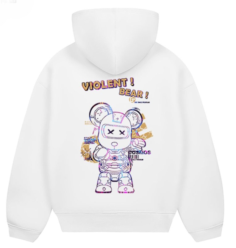 画像3: Unisex Violence Bear kaws Hoodie　男女兼用  バイオレンスベアカウズフーディーパーカー (3)