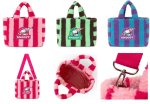 画像4: Snoopy Striped Border Fur Tote Shoulder Crossbody Bag　スヌーピー刺繍ストライプボーダーファーモコモコトートショルダーバッグ (4)