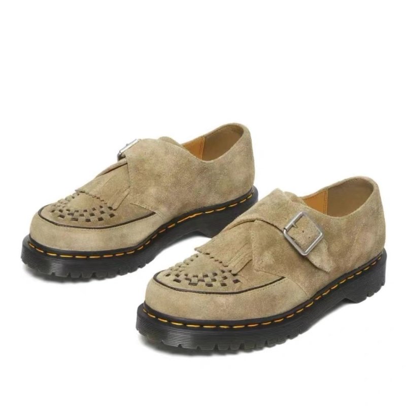 画像4: Tassel Buckle Platform Leather Loafers レザー メンズ 男女兼用 タッセルバックルプラットフォーム厚底レザーローファー シューズスリッポン (4)