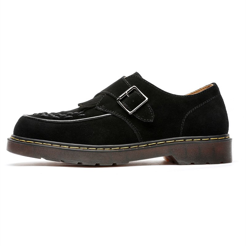 画像3: Tassel Buckle Platform Leather Loafers レザー メンズ 男女兼用 タッセルバックルプラットフォーム厚底レザーローファー シューズスリッポン (3)