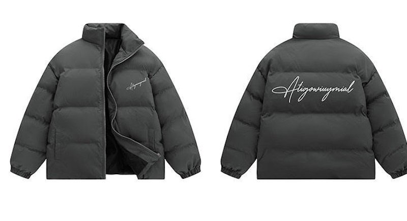 画像13: Unisex Letter print stand-up collar down jacket coat　ユニセックス 男女兼用 レタープリントスタンドカラーダウンジャケット  ブルゾン (13)