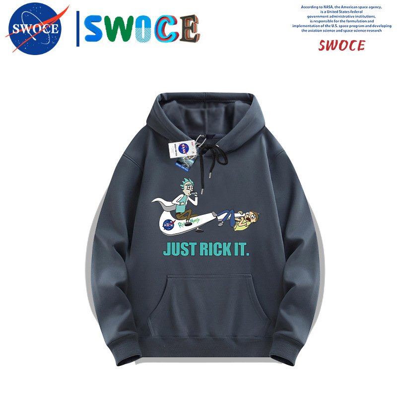 画像8: 24 Rick and Morty just rick it printed Hoodie pullover Long sleeve Trainer  男女兼用 ユニセックス リック & モーティ just rick it パーカー プリントプルオーバトレーナー (8)