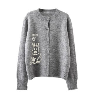 TIN TIN snowy braided pullover round neck sweat タンタン