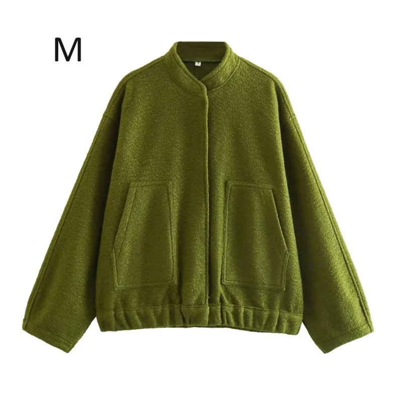 画像14: Unisexn Stand collar hidden button jacket coat　男女兼用スタンドカラー隠しボタンジャケット コート (14)