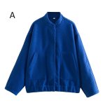画像2: Unisexn Stand collar hidden button jacket coat　男女兼用スタンドカラー隠しボタンジャケット コート (2)
