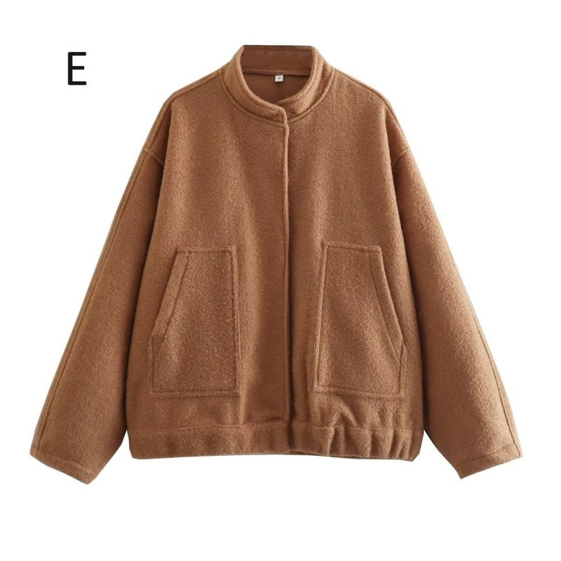 画像6: Unisexn Stand collar hidden button jacket coat　男女兼用スタンドカラー隠しボタンジャケット コート (6)