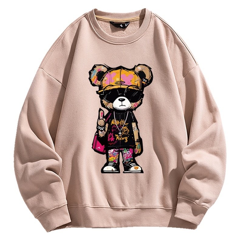 画像10: Graffiti Bear x Kaws Round Neck Sweatshirt　ユニセックス 男女兼用 落書きベア×カウズkaws プリント プルオーバウェット トレーナー (10)