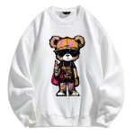 画像2: Graffiti Bear x Kaws Round Neck Sweatshirt　ユニセックス 男女兼用 落書きベア×カウズkaws プリント プルオーバウェット トレーナー (2)