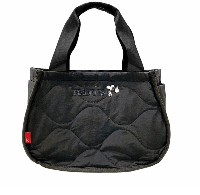画像3: Snoopy Cotton Quilted Tote Shoulder Underarm Handbag スヌーピーコットンキルティングトートショルダーアンダーアームハンドバッグ (3)