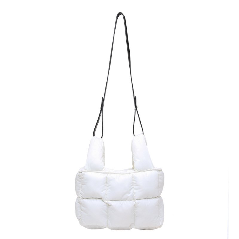 画像3: Soft Down Quilted Shoulder Crossbody Tote Bag ソフト ダウン キルティング ショルダークロスボディトート バッグ (3)